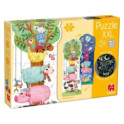 Puzzle XXL reversible luz en oscuridad Goula 50217 Diset animales luz y noche