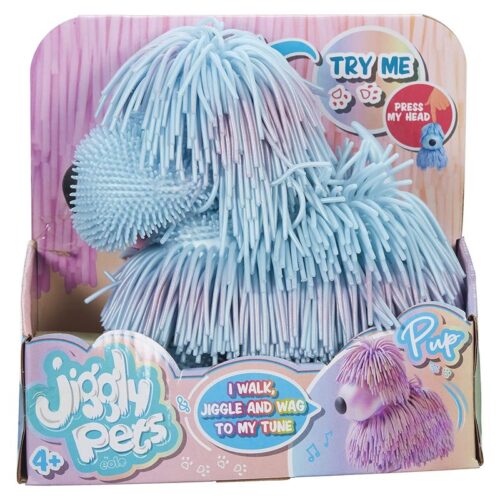 Cachorro interactivo Jiggly Pets azul sonido y movimiento JGG03000 Famosa