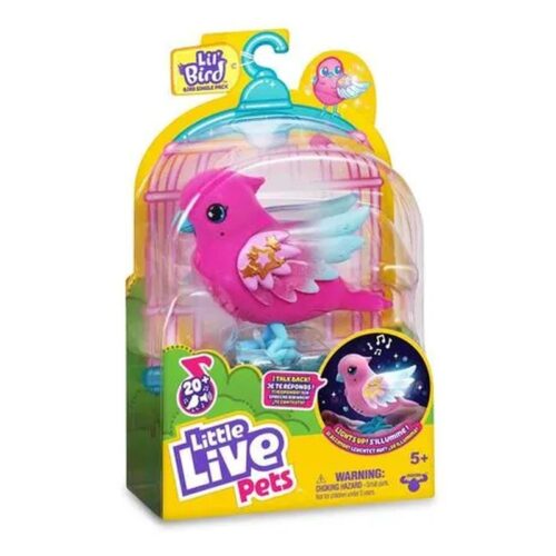 Pájaro parlanchín interactivo Little Live Pets rosa 36796sLPB14000 Famosa