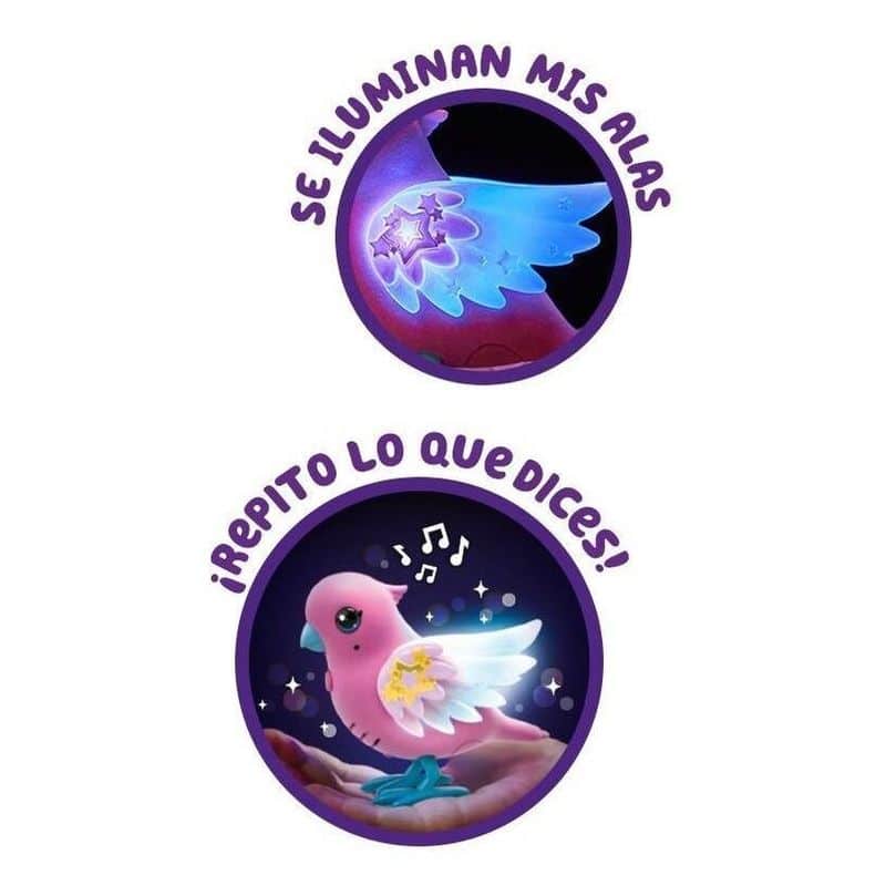 Pájaro parlanchín interactivo Little Live Pets rosa 36796sLPB14000 Famosa - Imagen 2