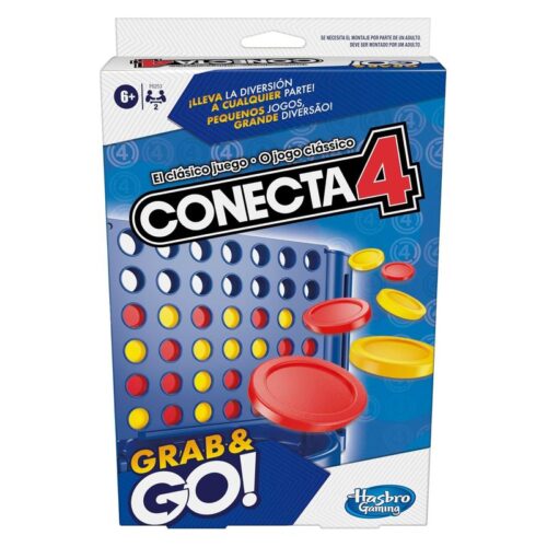Juego clásico portátil Conecta 4 Grab y Go! multijugador F8253 Hasbro