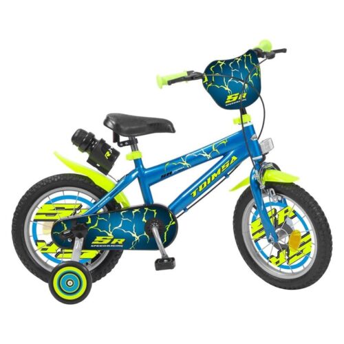 Bicicleta infantil Rayos 16 pulgadas azul y amarilla Toimsa 16028