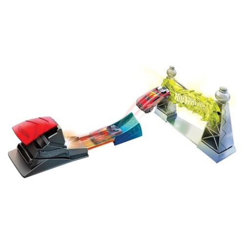 Pista Hot Wheels edición Torre eléctrica con salto Mattel FWM86