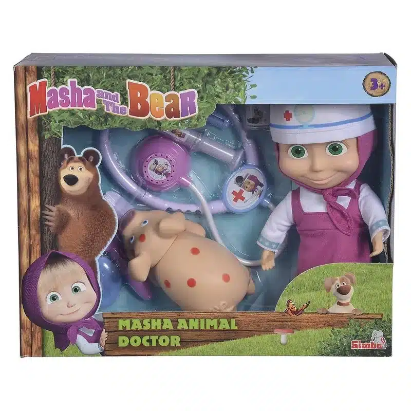 Muñeca Masha veterinaria de 23 cm con cerdito y accesorios 295010001 SIMBA - Imagen 3
