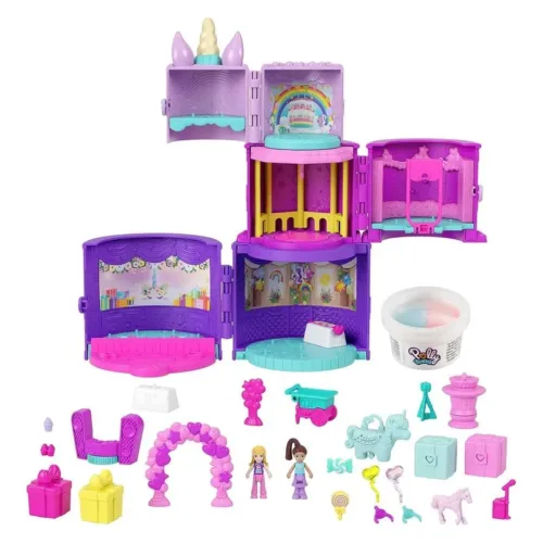 Polly Pocket Spin N Surprise unicornio con 25 accesorios HHJ11 MATTEL