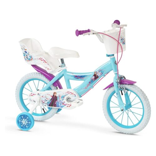 Bicicleta Disney Frozen 14 pulgadas turquesa y morada Toimsa 14694