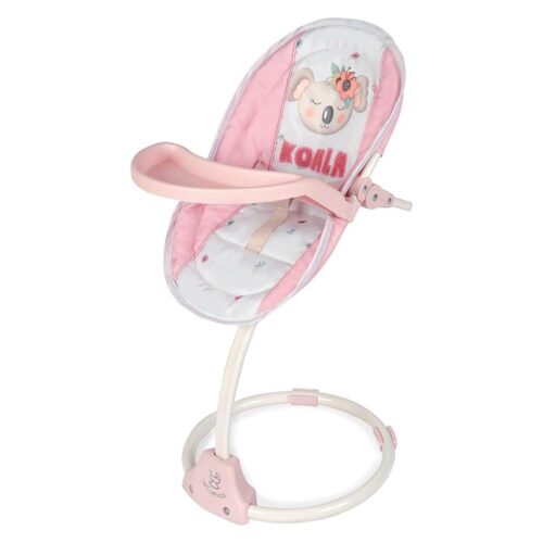 Trona, columpio y portabebé muñecas rosa y blanca Koala Decuevas Toys 51579