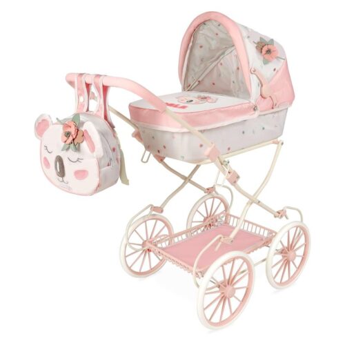 Carro de muñecas plegable Koala rosa y blanca 81cm DeCuevas Toys 80079