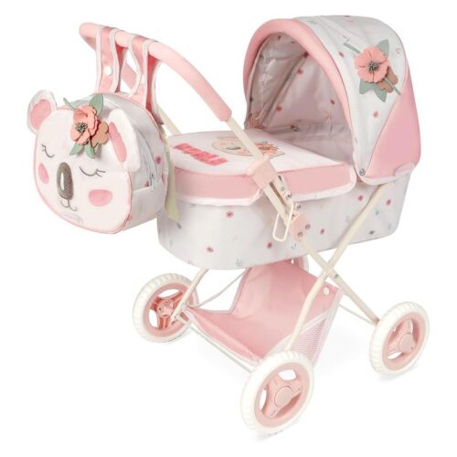 Carro de muñecas plegable rosa y blanco edición Koala DeCuevas Toys 85079