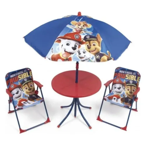 Set infantil mesa, sillas y sombrilla de la Patrulla Canina PW13029 ARDITEX