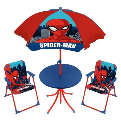 Set de mesa infantil Spiderman con dos sillas y sombrilla SM15950 ARDITEX