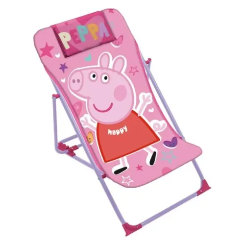 Tumbona plegable rosa de Peppa Pig 43x66x61cm PP14446 ARDITEX