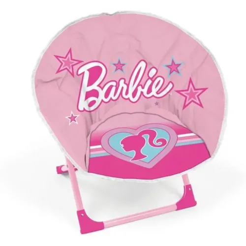 Silla con forma de luna Barbie rosa plegable 50x50x50cm BR16387 ARDITEX