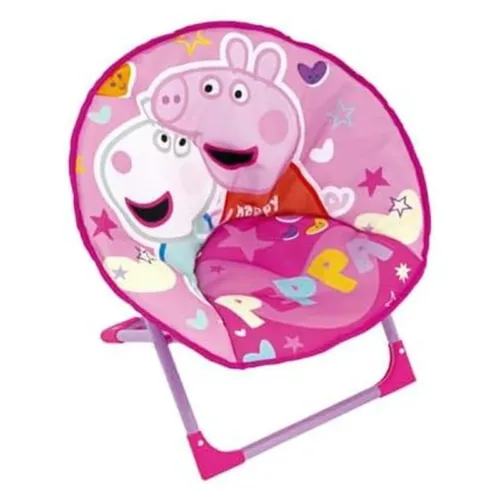 Silla con forma de luna Peppa Pig rosa plegable 50x50x50cm PP14448 ARDITEX