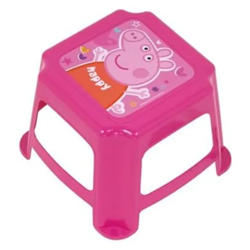 Taburete bajo rosa Peppa Pig apliable 27x27x21cm PP14440 ARDITEX