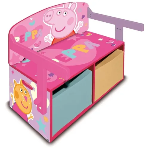 Banco de madera Peppa Pig con cestos 60x70x44cm PP13986 ARDITEX