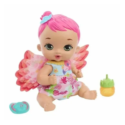 My Garden Baby Flamenco HPD12 MATTEL muñeca bebé con alas multicolor