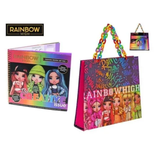 Set de alta moda Creative de Rainbow High con bolsa y cuaderno 90-0042