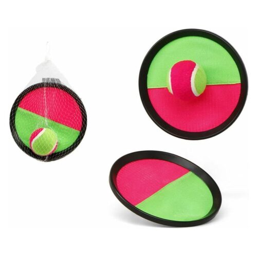 Juego de raquetas de playa BigBuy rosa y verde 65300 ATOSA