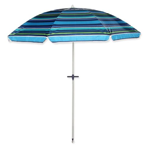 Sombrilla aluminio fijación pincho rayas azul y verde 2m 1350-401163 PINCHO