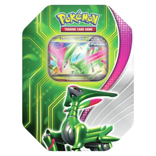 Caja de cartas Pokémon TCG Lata Futuro y Pasado EX edición Ferroverdor