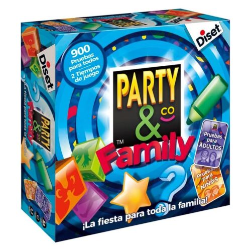 Party & Co Family 10118 Diset juego de mesa con más de 900 pruebas incluidas
