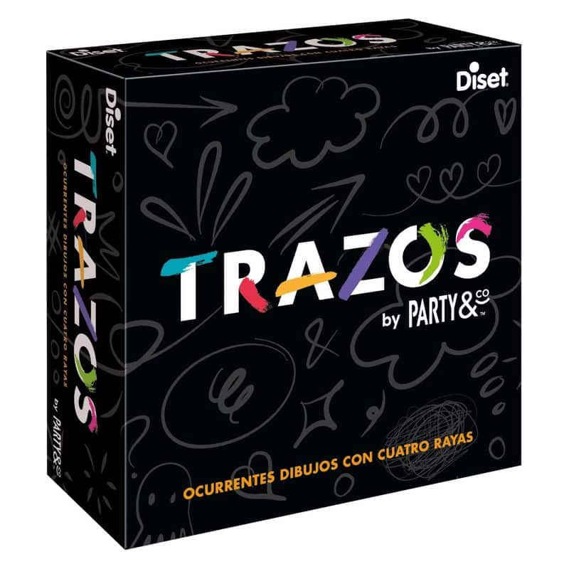 Party & Co Trazos 10203 Diset juego con 12 tableros reversibles garabatos