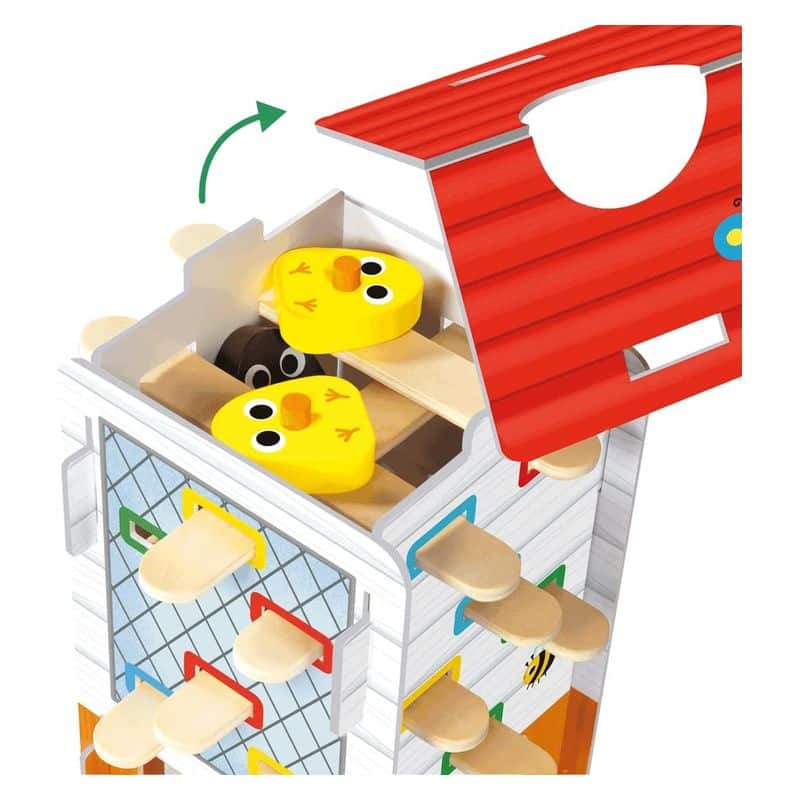 Happy Chickens Goula 53170 Diset juego mesa preescolar con pollitos madera - Imagen 2