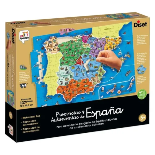 Puzzle Provincias y autonomías de España 68942 Diset educativo Yo Aprendo