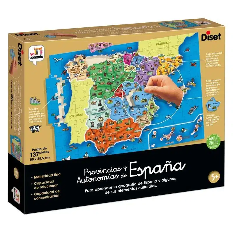 Puzzle Provincias y autonomías de España 68942 Diset educativo Yo Aprendo