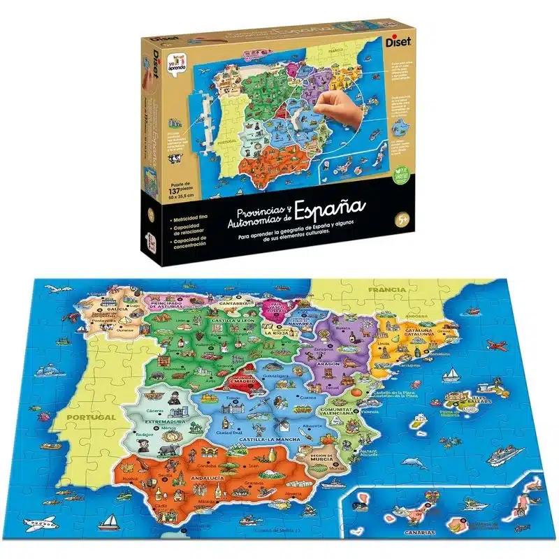 Puzzle Provincias y autonomías de España 68942 Diset educativo Yo Aprendo - Imagen 2