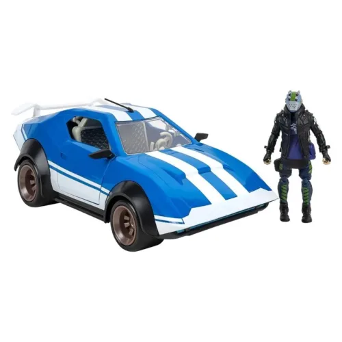 Figura articulada Whiplash Joy Ride Fortnite azul y blanco Jazwares FNT0815