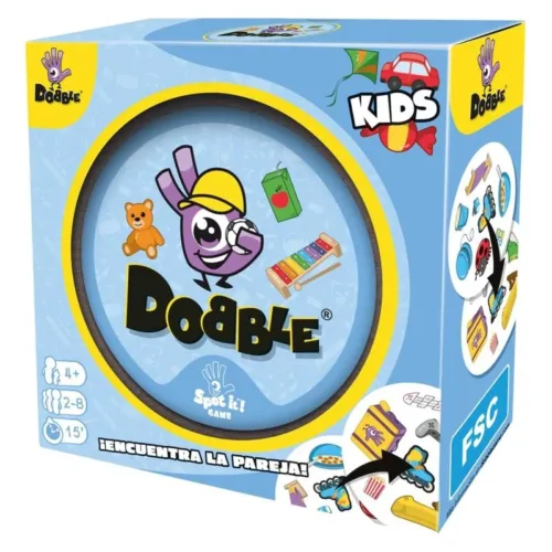 Dobble Kids CB/24255 ASMODEE juego de cartas infantil acción y reflejos