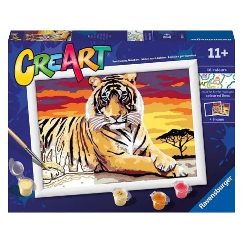 Creart tigre kit para pintar serie D 28937 0 RAVENSBURG 16 colores