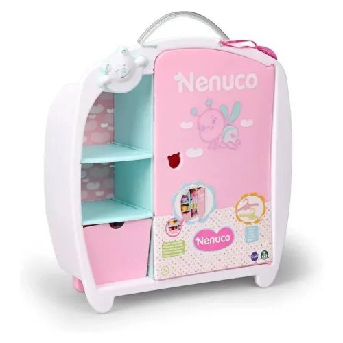 Nenuco armario color rosa con 2 perchas y cajón NFN28000 FAMOSA