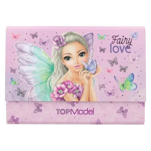 Set papelería Fairy Love Top Model carpeta abanico morada Depesche 12974