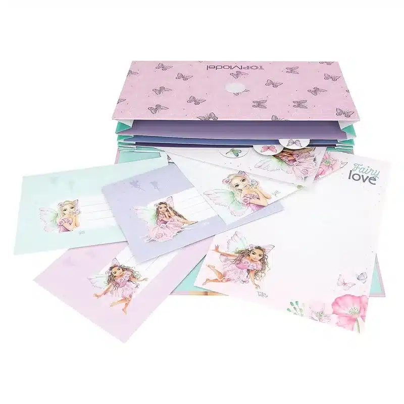 Set papelería Fairy Love Top Model carpeta abanico morada Depesche 12974 - Imagen 3