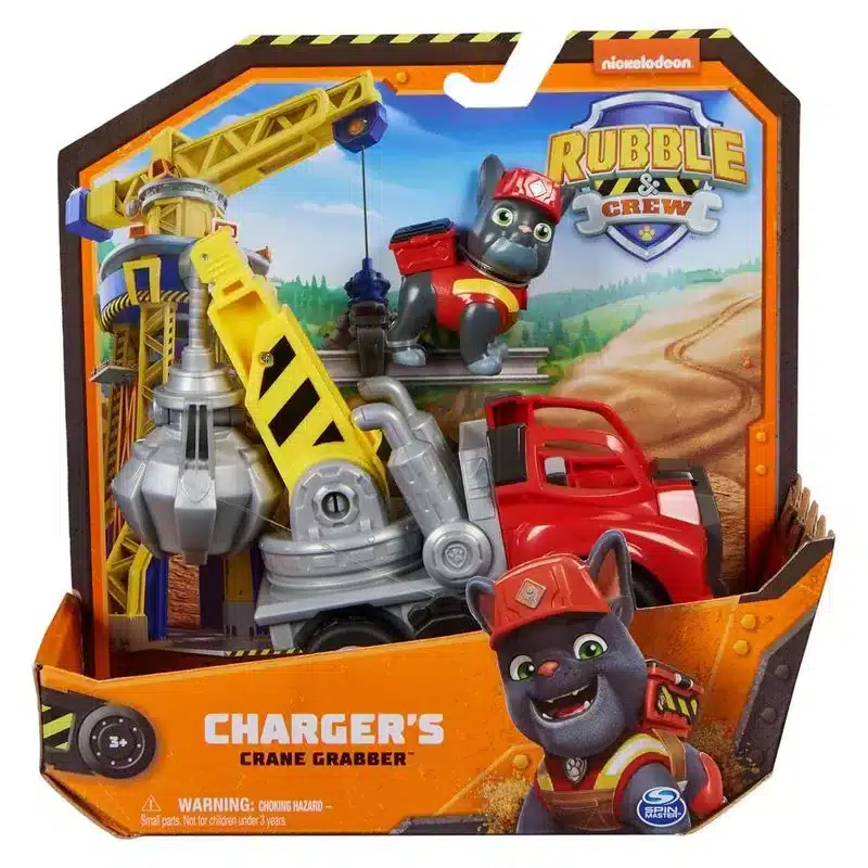 Pack Rubble & Crew figura Charger y Grua Patrulla Canina 6066539 SPIN MASTER