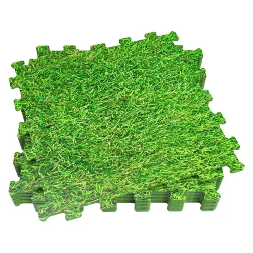 Suelo Protector de Goma Eva con 8 Piezas en Color Césped Aktive 52798