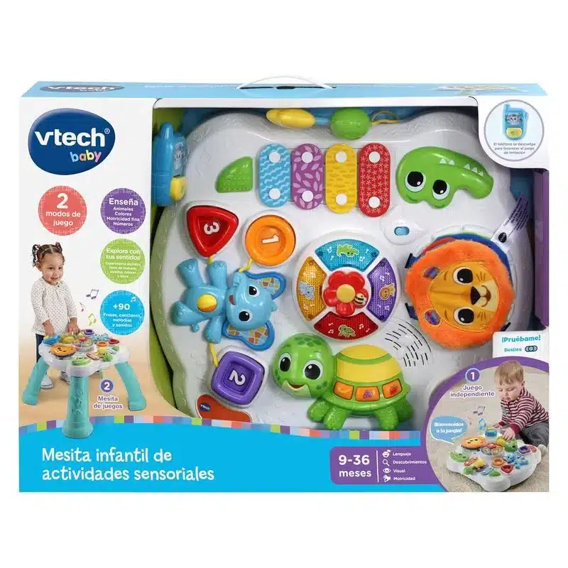 Mesita infantil actividades turquesa 6 zonas juego 80-540822 VTECH - Imagen 3