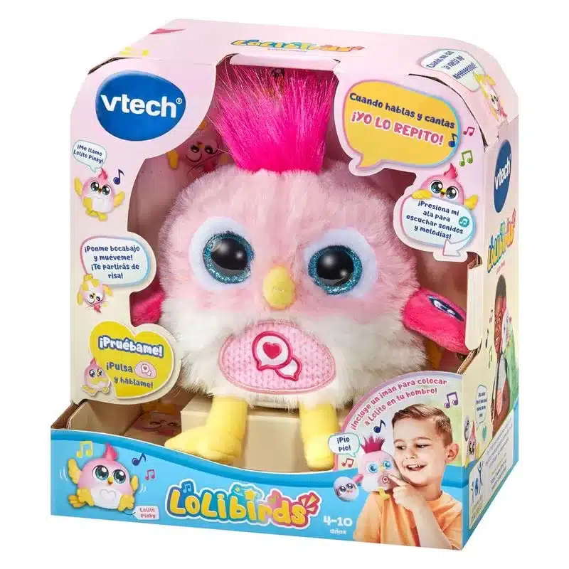 Peluche interactivo LoLibirds Lolito Pinky el pajarito 80-571957 VTECH - Imagen 3