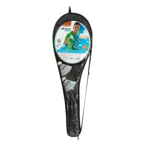 Set de bádminton con dos raquetas y dos volantes 53cm  52466 AKTIVE