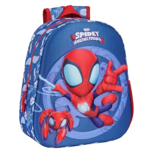Mochila infantil adaptable carro Spidey azul y rojo 622453890 SAFTA