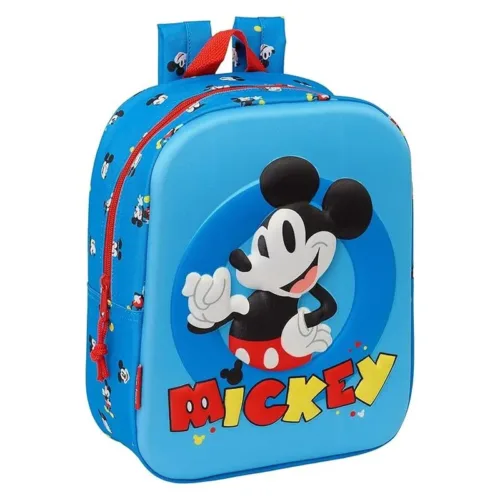 Mochila Mickey Mouse 3D 27 cm escolar licencia Disney 622450011 SAFTA