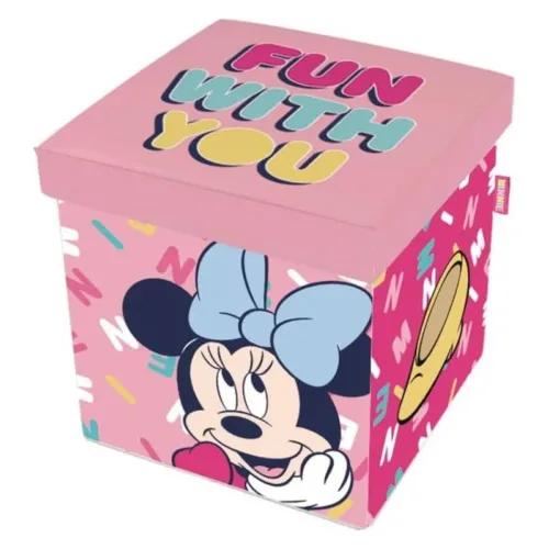 Cubo de tela para almacenaje Minnie Mouse 30x30x30cm WD14424 ARDITEX