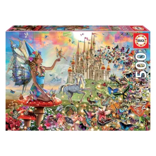 Puzzle Adulto 500 Piezas Hadas y Mariposas Educa 19247