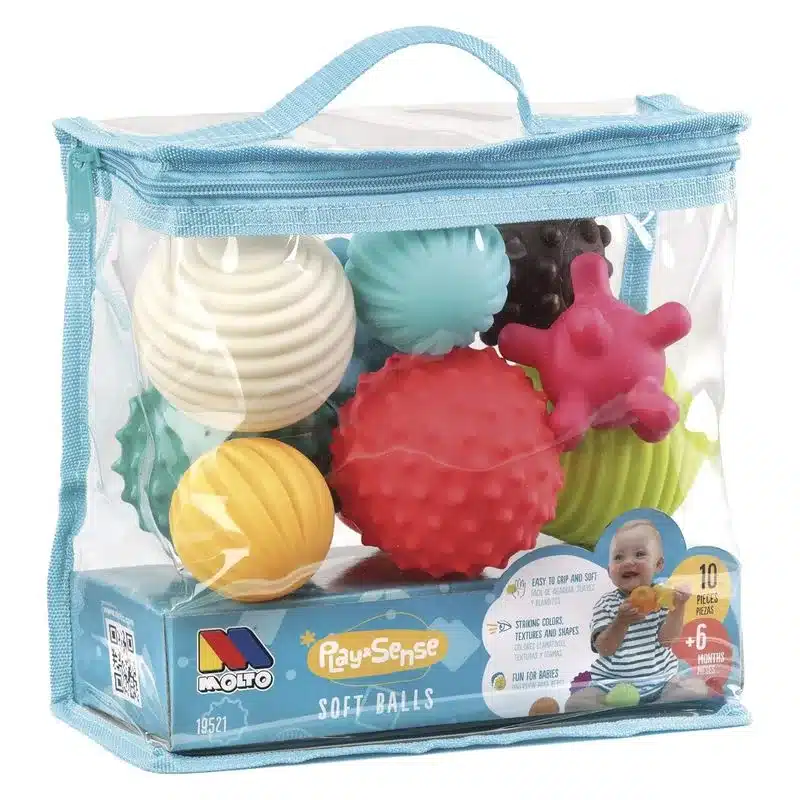 Bolsa con Bolas Sensoriales 10 Piezas Multicolor Molto 19521