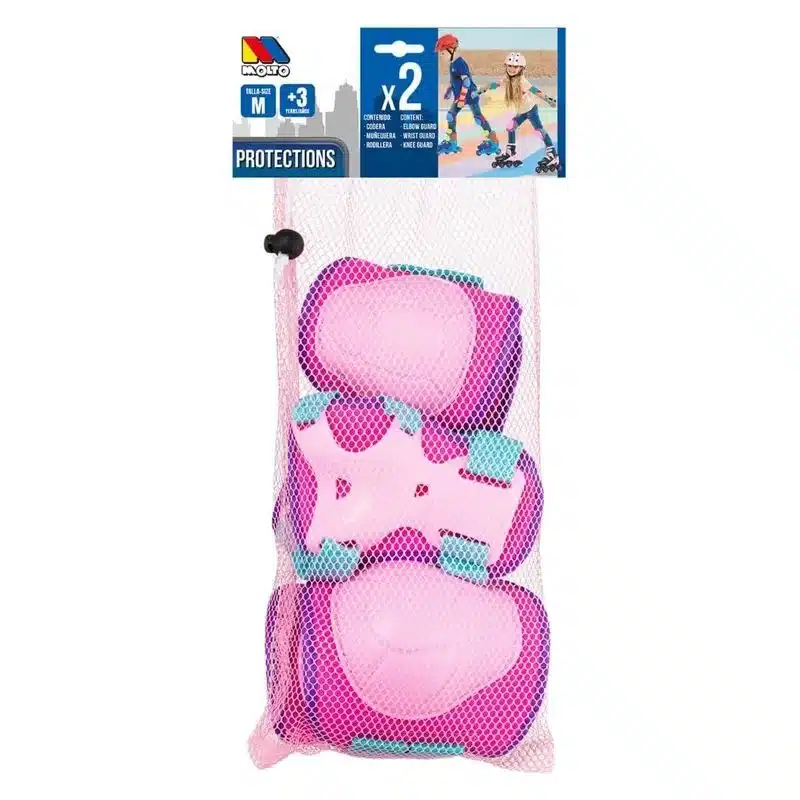 Set Protecciones infantil Rosa para Patines Talla M Molto 23209