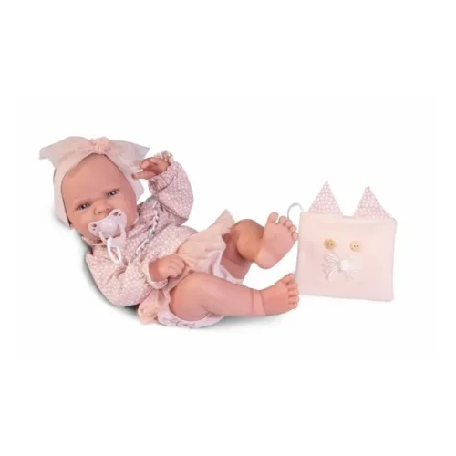 Muñeca Recién Nacida Lea 42 cm Bolso de Gatito Antonio Juan 50403