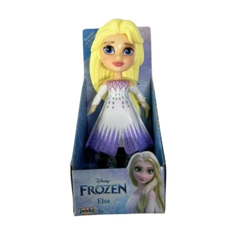 Mini muñeca Elsa Disney Princess vestido blanco 8cm 227174-ELMOPL JAKKS